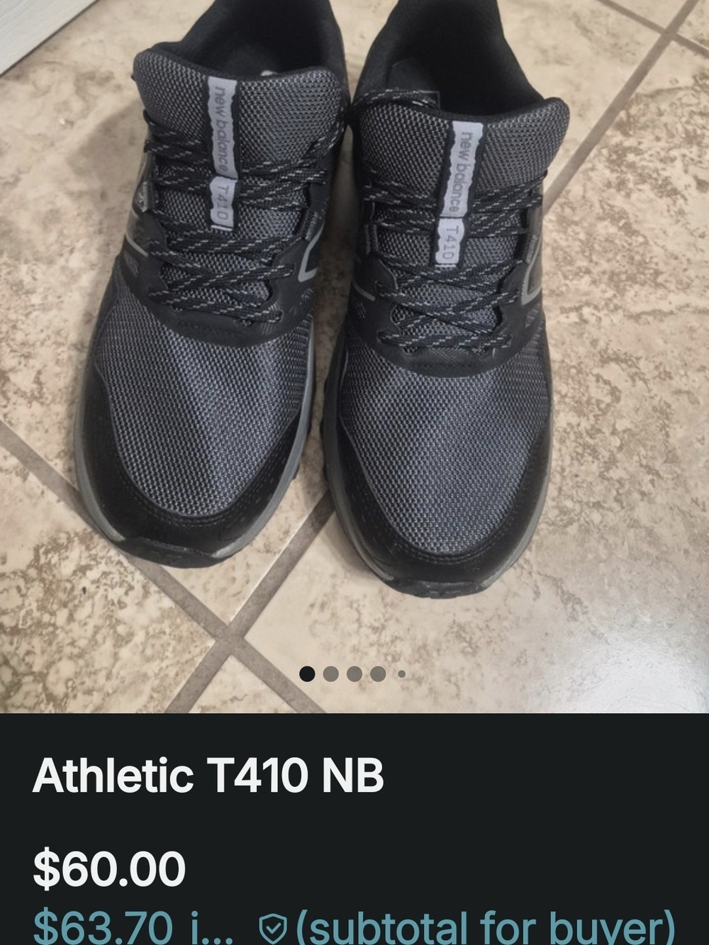 New Balance Men’s T410 Athletic Sneakers - Black & Gray